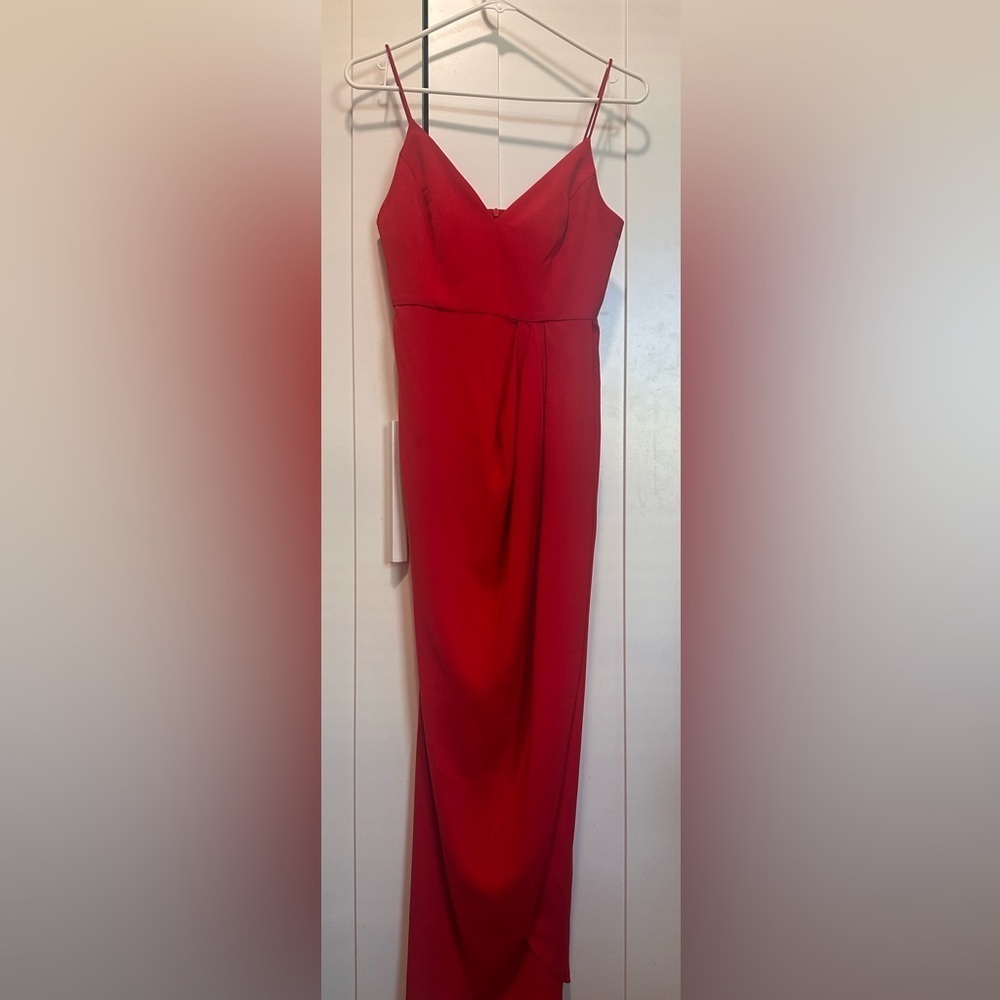 Shona Joy Red Spaghetti Strap Dress size 4